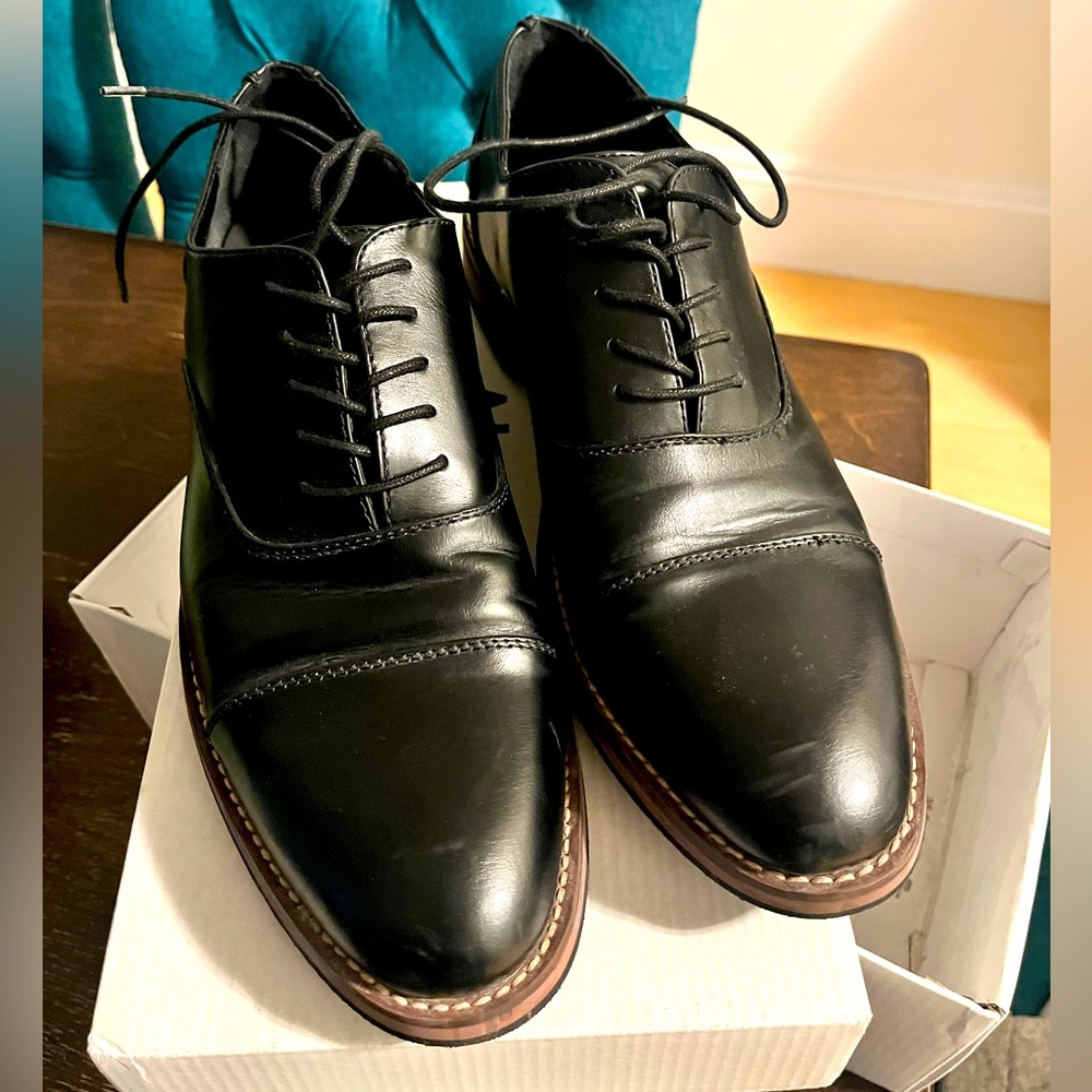 Men’s Abound faux leather Oxford black dress shoes